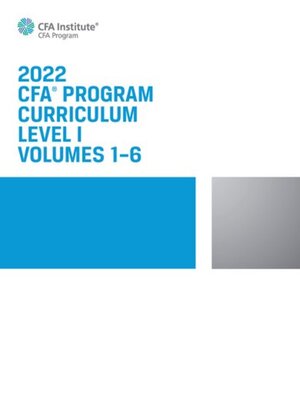 cover image of 2022 CFA Program Curriculum Level I Box Set (Textbook)